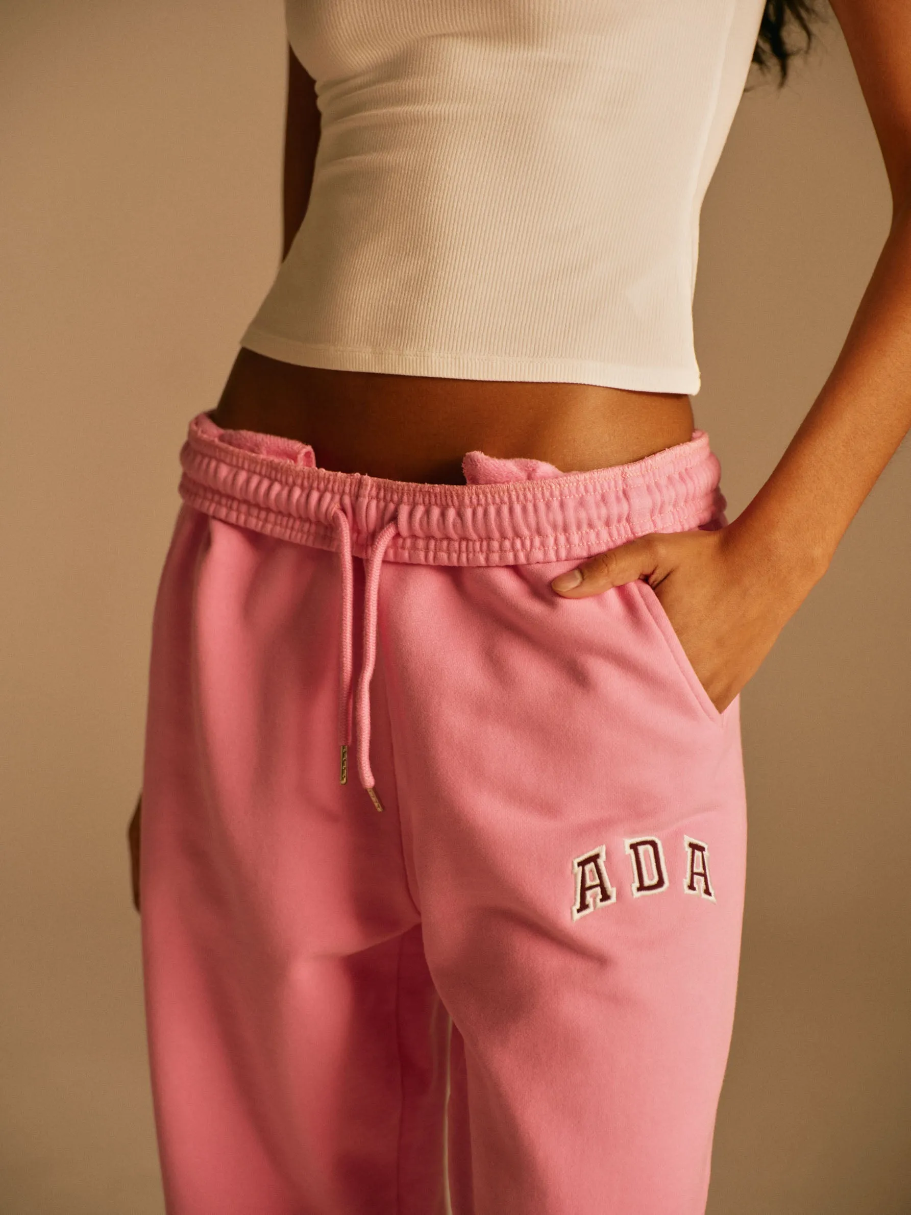 ADA Sweatpants - Candy Pink/Burgundy