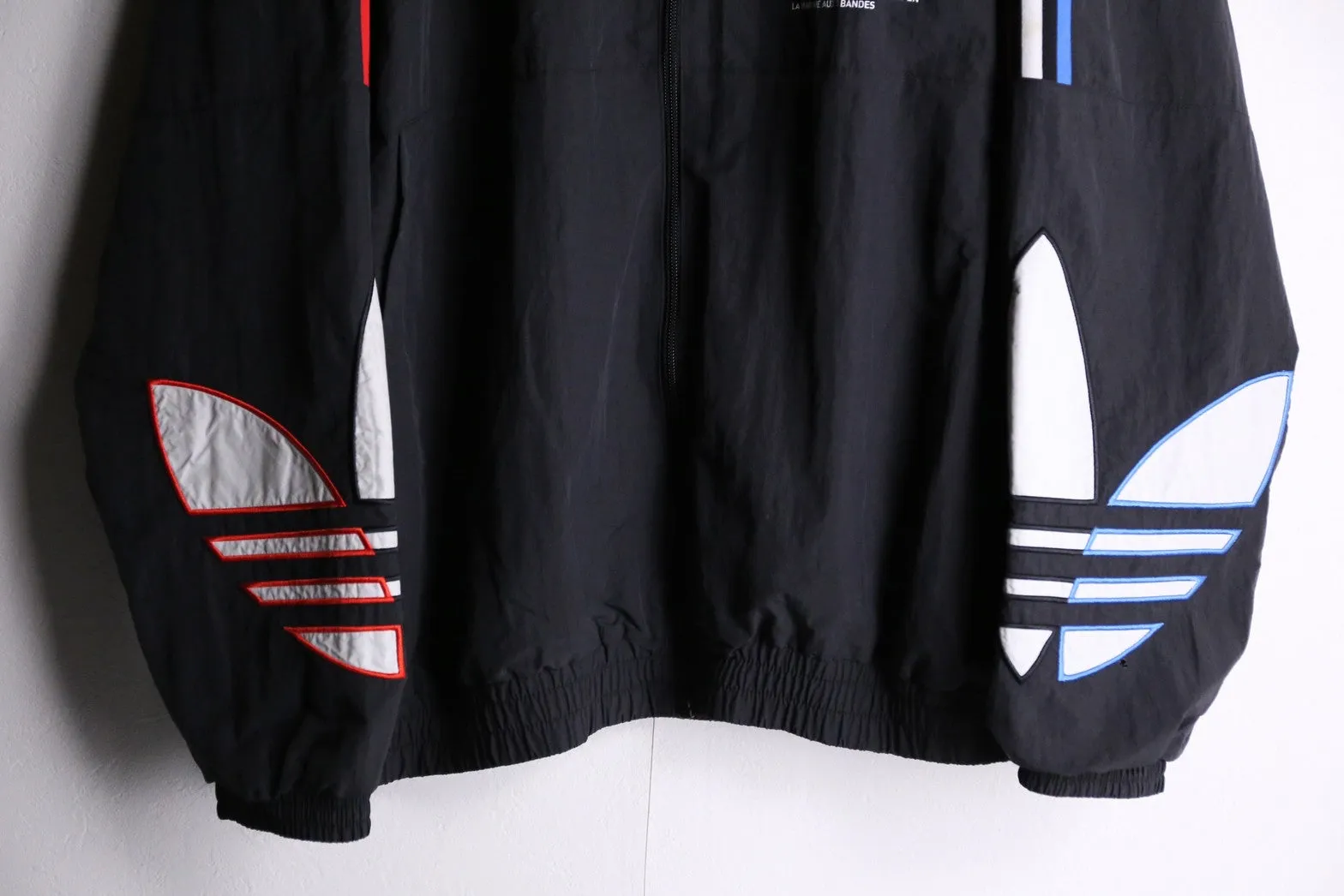 ”adidas“big logo mark black track jacket