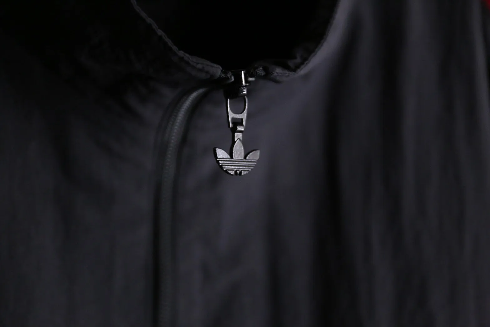 ”adidas“big logo mark black track jacket