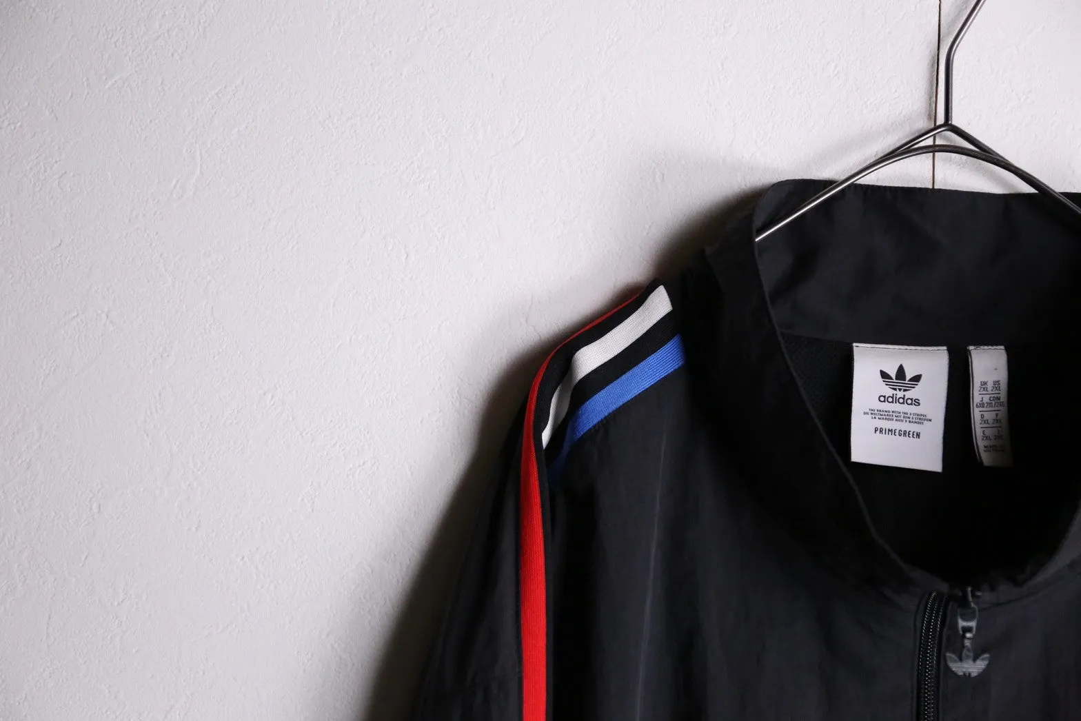 ”adidas“big logo mark black track jacket