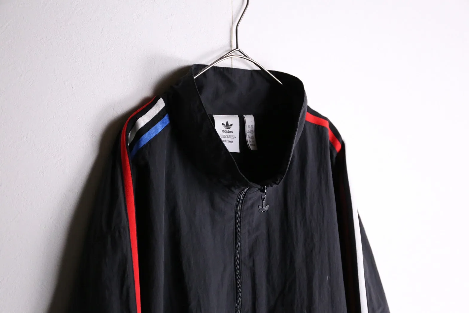 ”adidas“big logo mark black track jacket