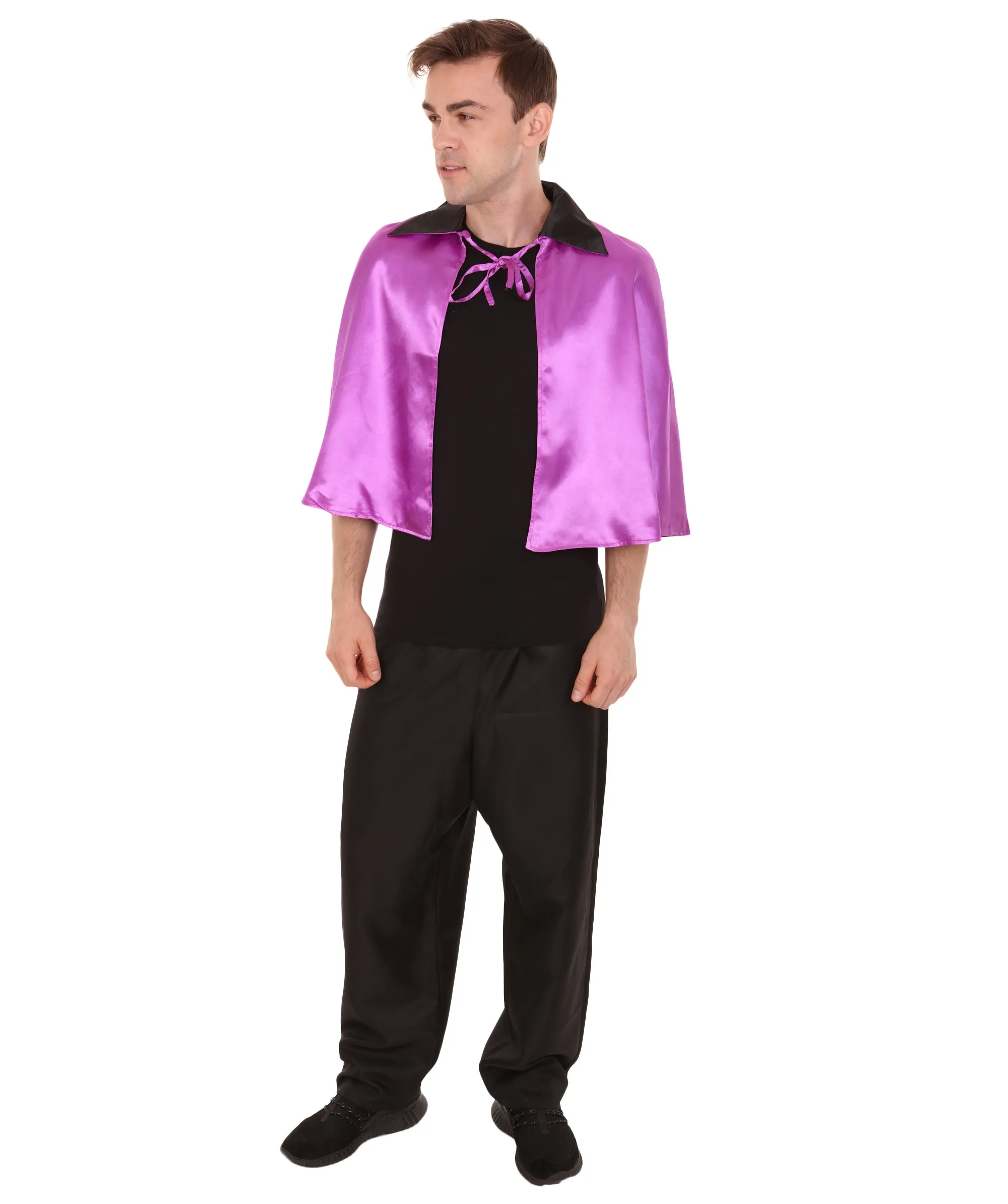 Adult Men's Vampire Cape | Light Purple & Black Halloween Costume