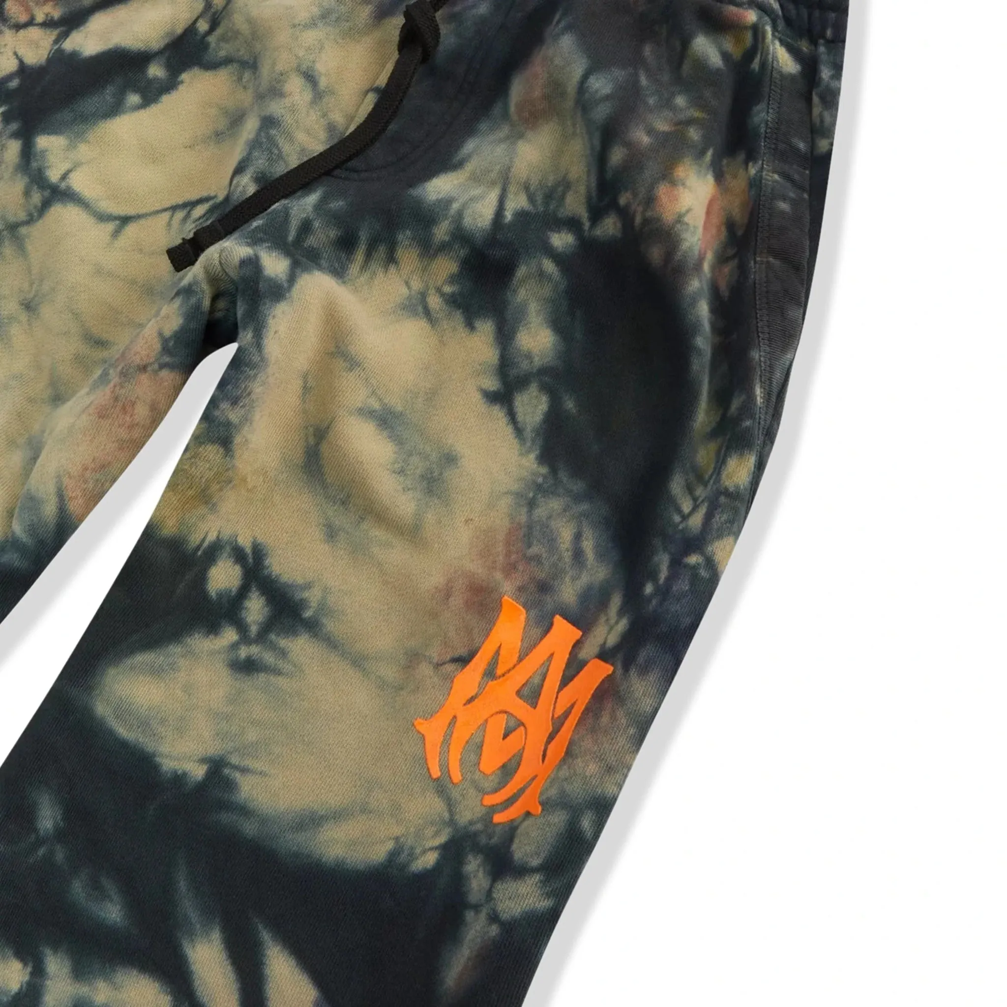 Amiri Kids Bones Tie Dye Green Sweatpants