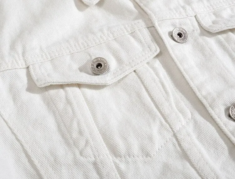 Antonios Autumn White Denim Jacket