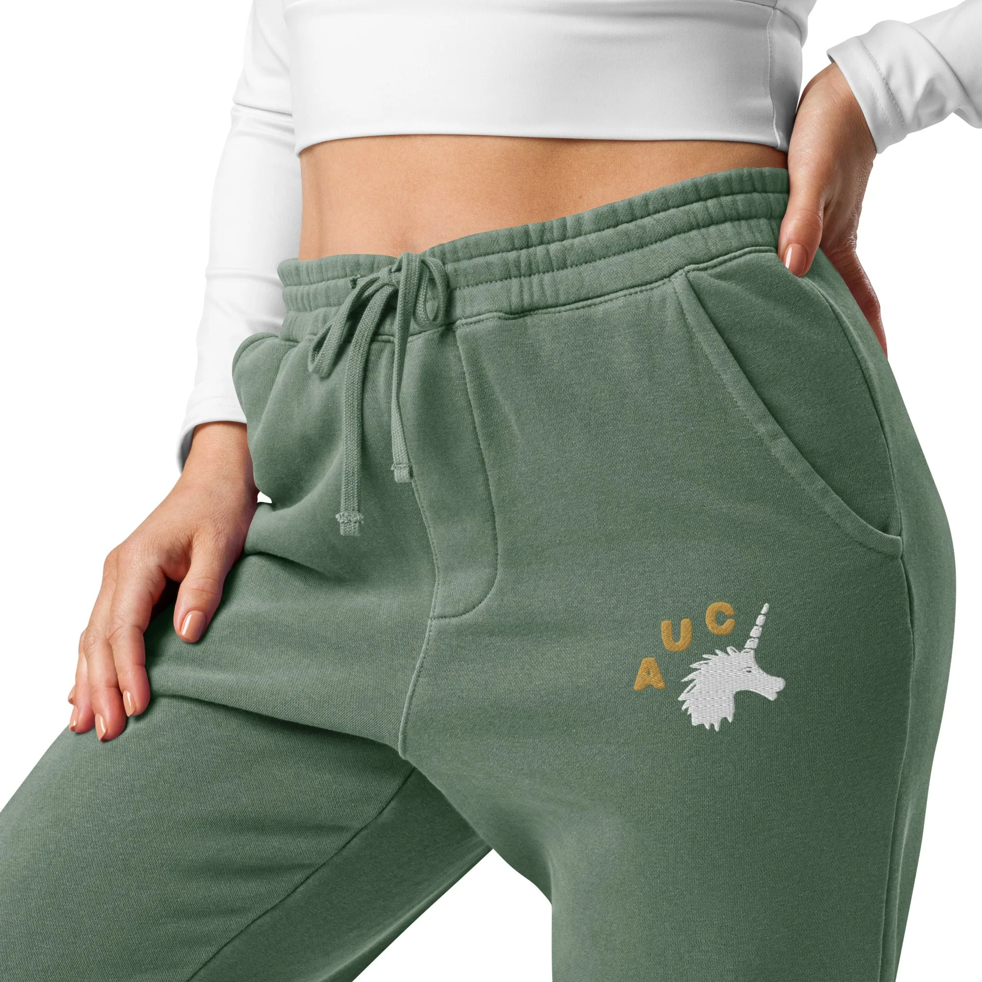 AUC Unicorn - Embroidered Heavy-Weight Garment-Dyed Sweatpants - Unisex