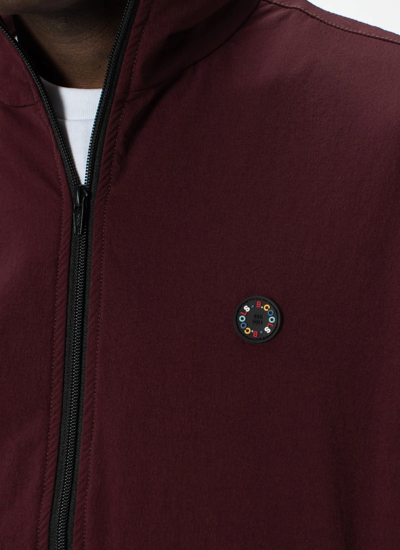 Badge Track Jacket Oxblood