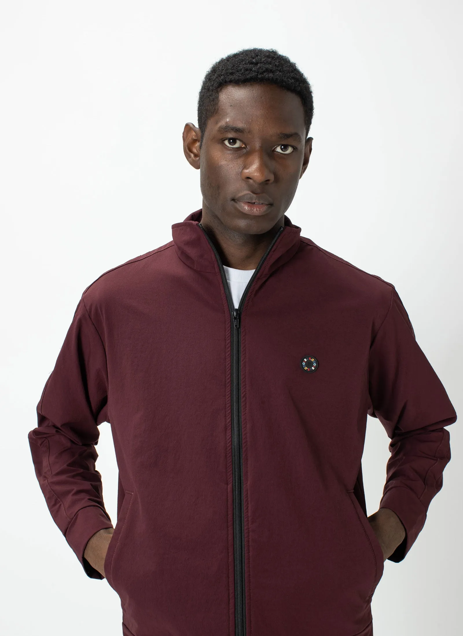 Badge Track Jacket Oxblood