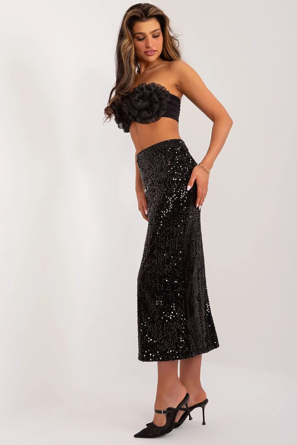 Badu Sequined Midi Skirt