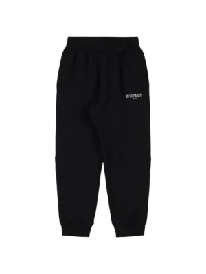 Balmain   Cotton sweatpants w/padded inserts 