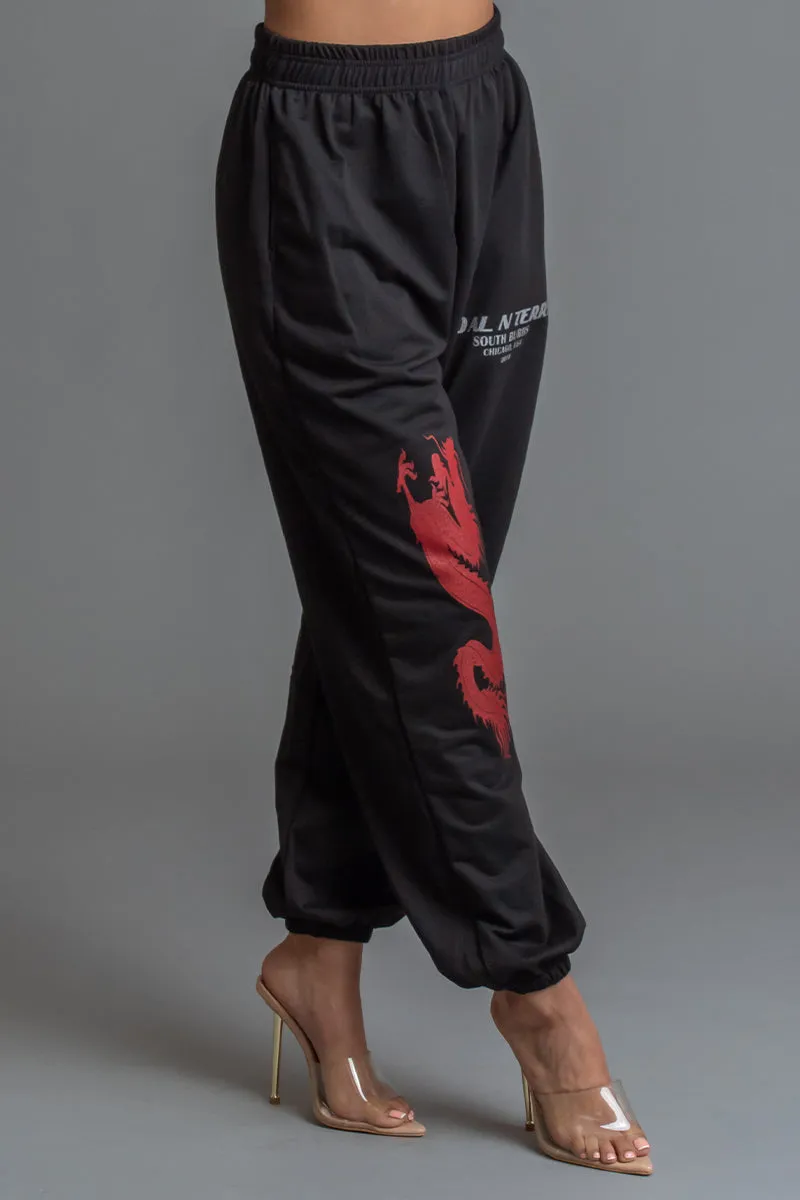 BLK BURBS DRAGON JOGGER