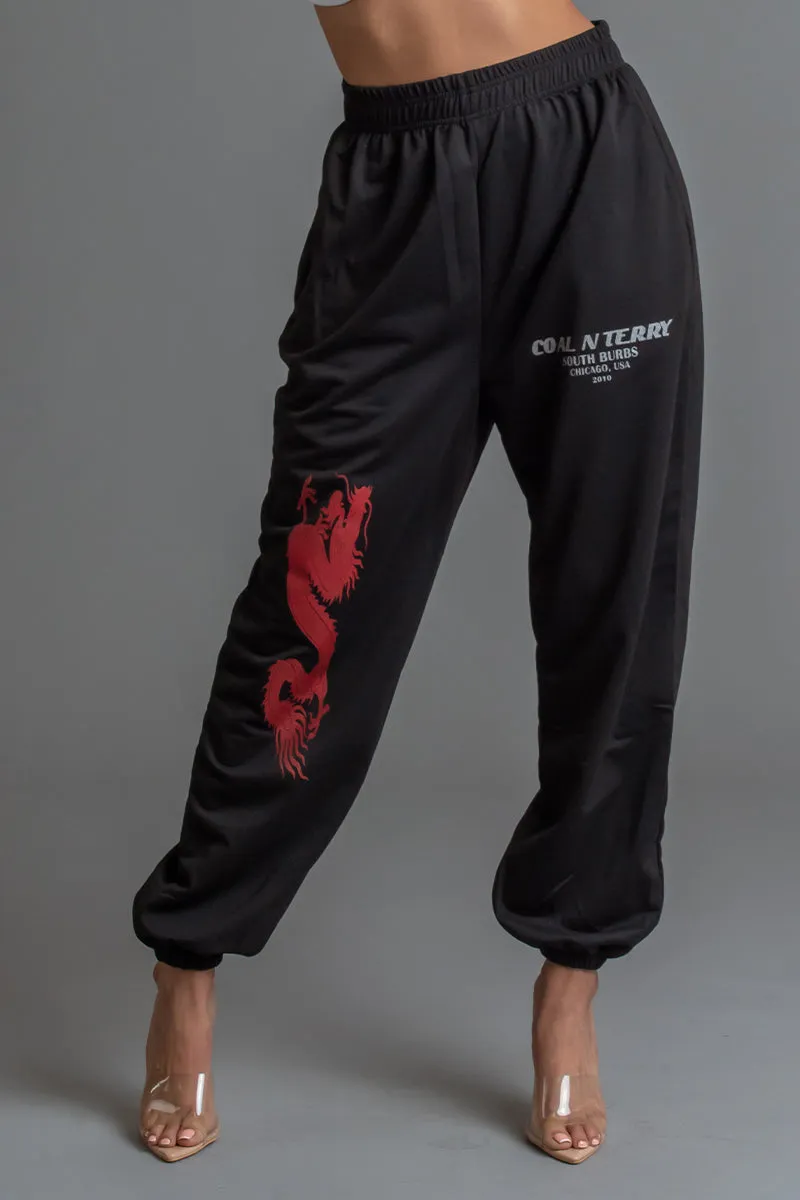 BLK BURBS DRAGON JOGGER