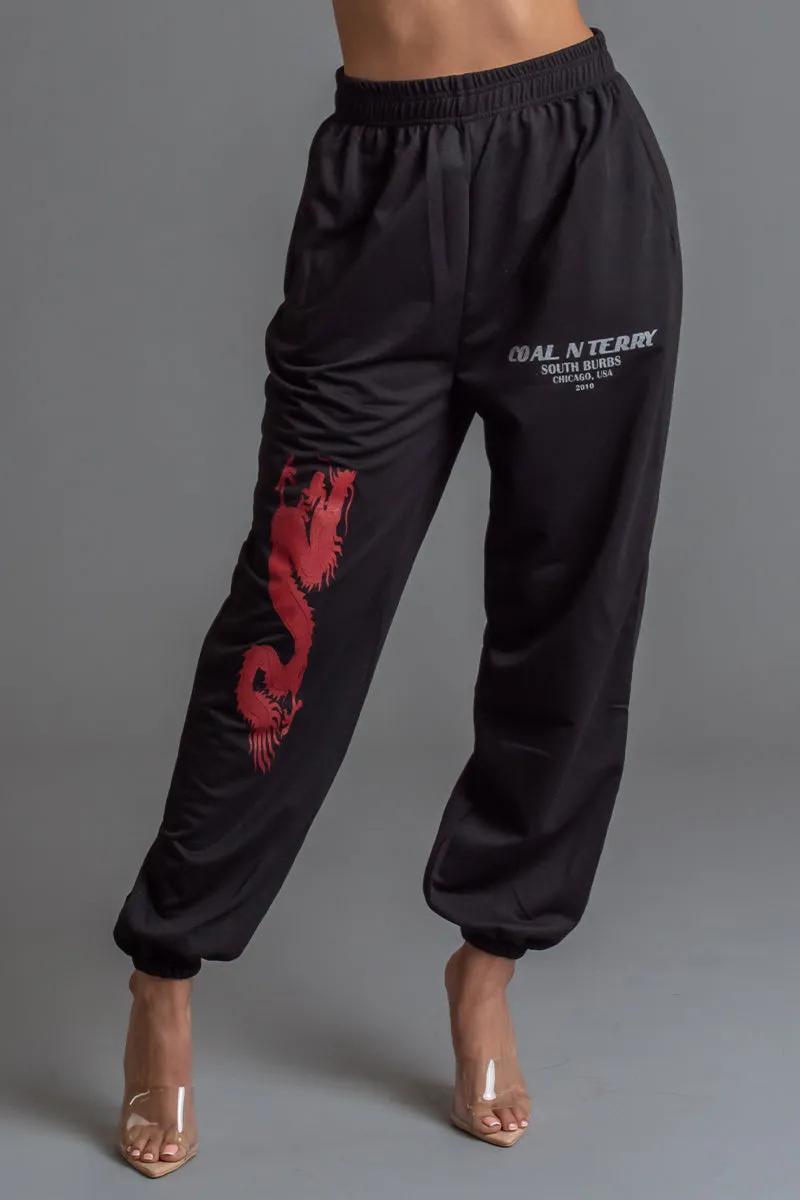 BLK BURBS DRAGON JOGGER