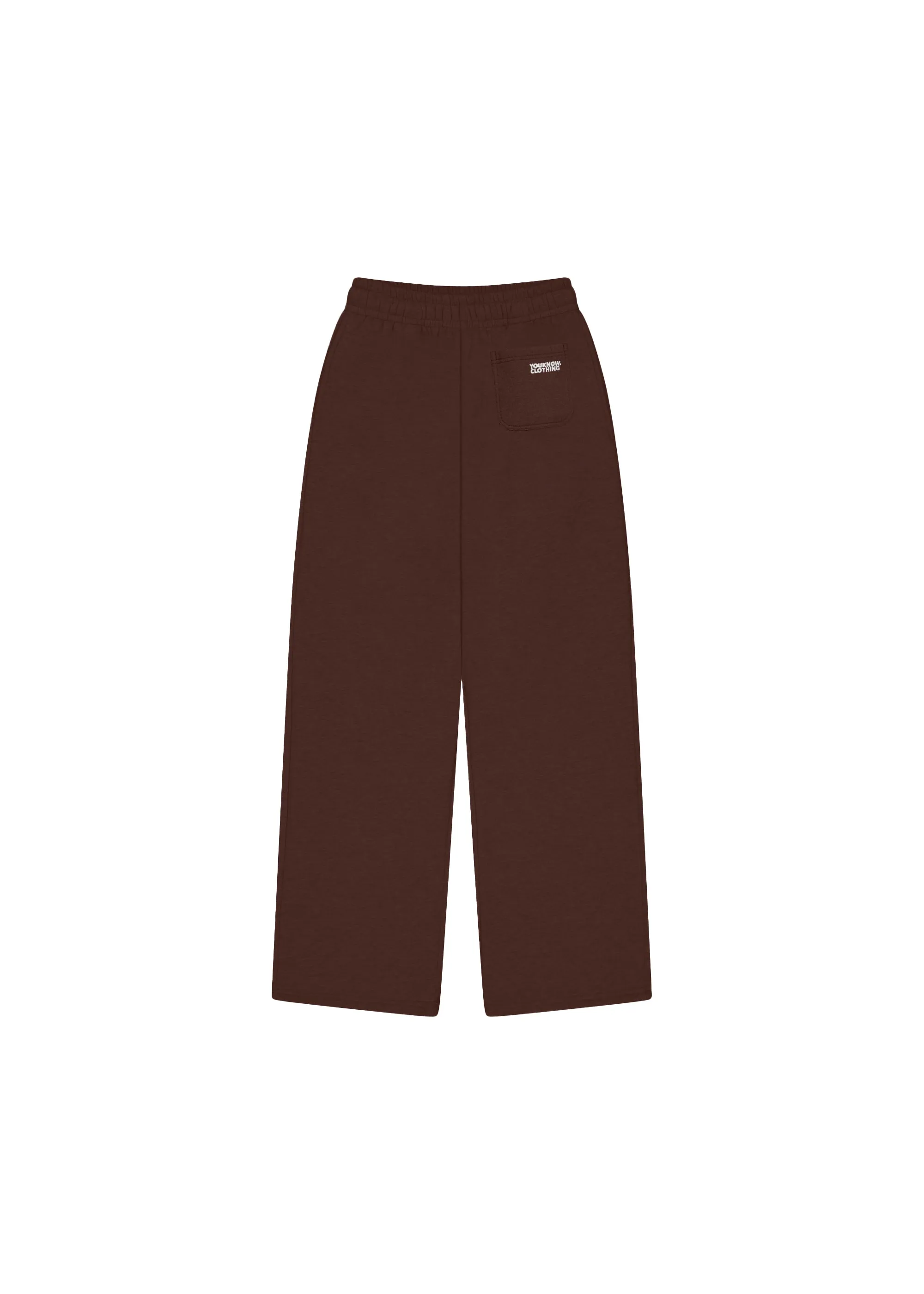 BLOCK WIDE-LEG SWEATPANTS | BROWN