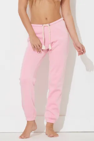 Blossom Pink Scrunch Bottom Sweatpants w/ Wrap Cords