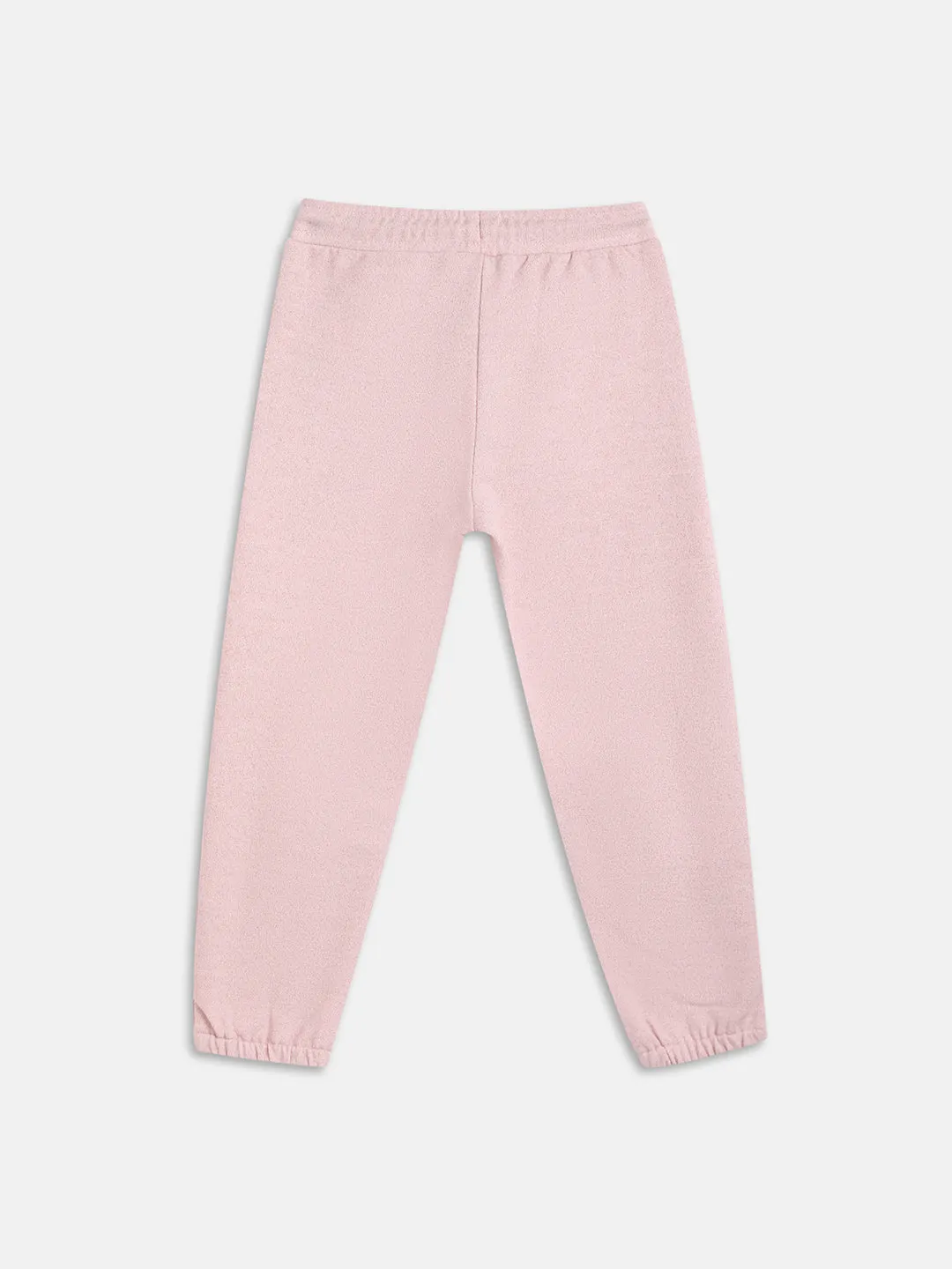 Blue Giraffe Girls Pink Solid Regular Fit Joggers Style Sweatpant