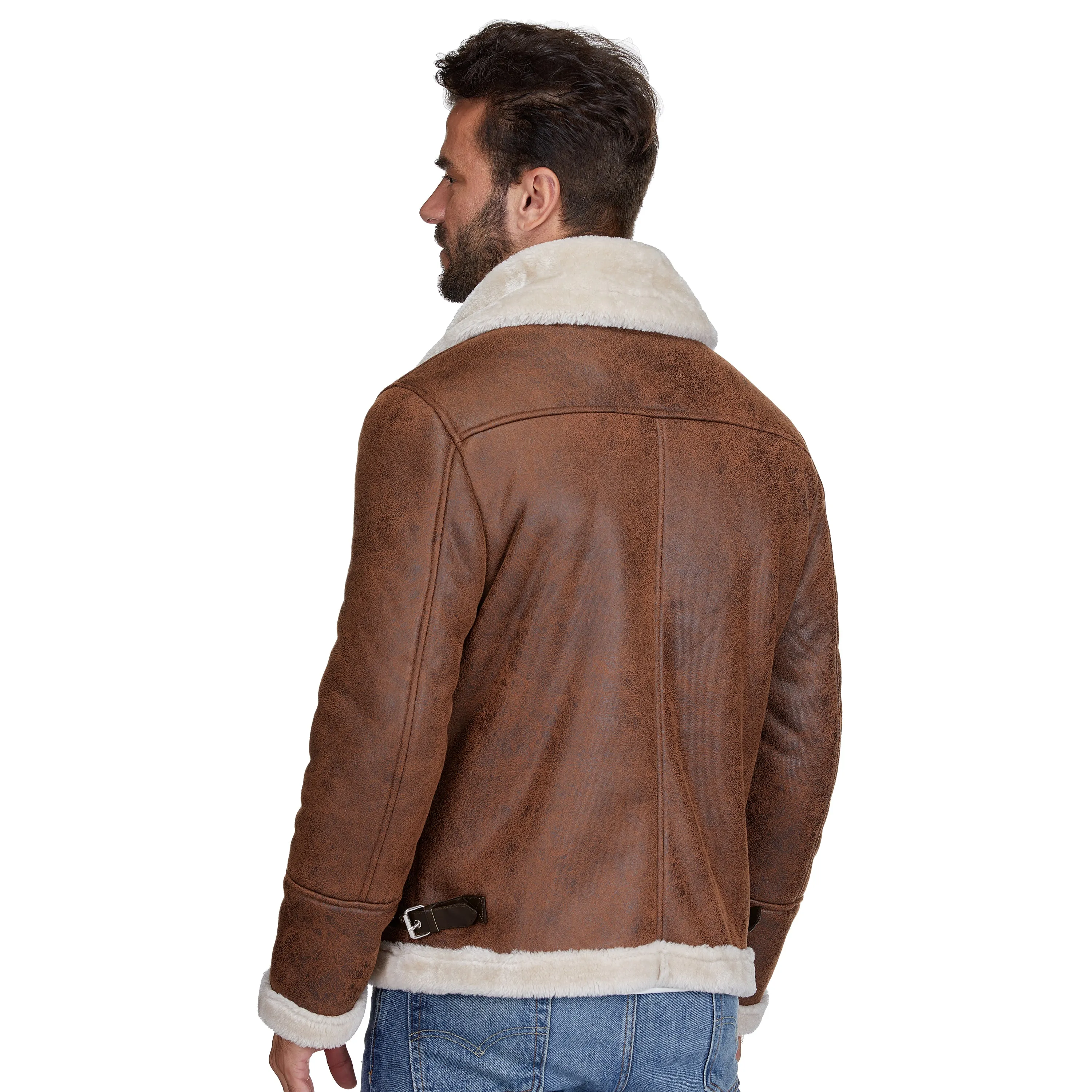 Braveman Faux Shearling Bomber Jacket