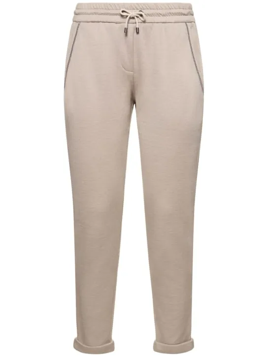 Brunello Cucinelli   Cotton blend  jersey sweatpants 