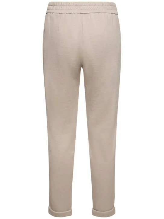 Brunello Cucinelli   Cotton blend  jersey sweatpants 