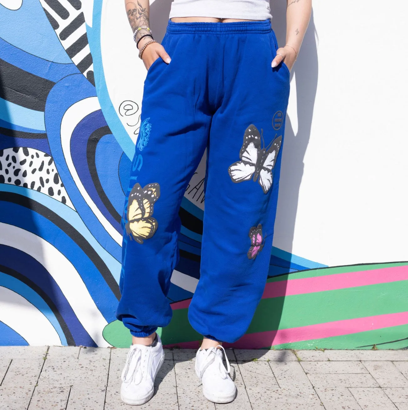 Butterfly Sweatpants - Blue