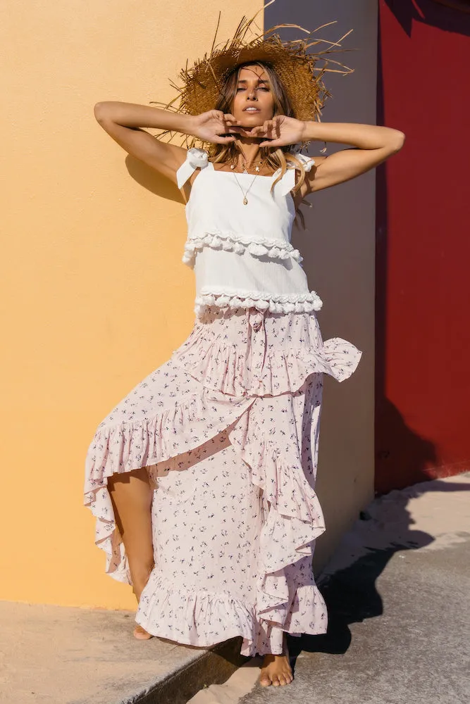 Cam Encanto Maxi Skirt Pink