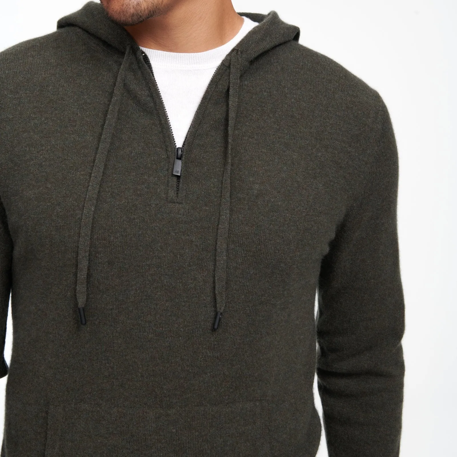 Cashmere Quarter Zip Hoodie