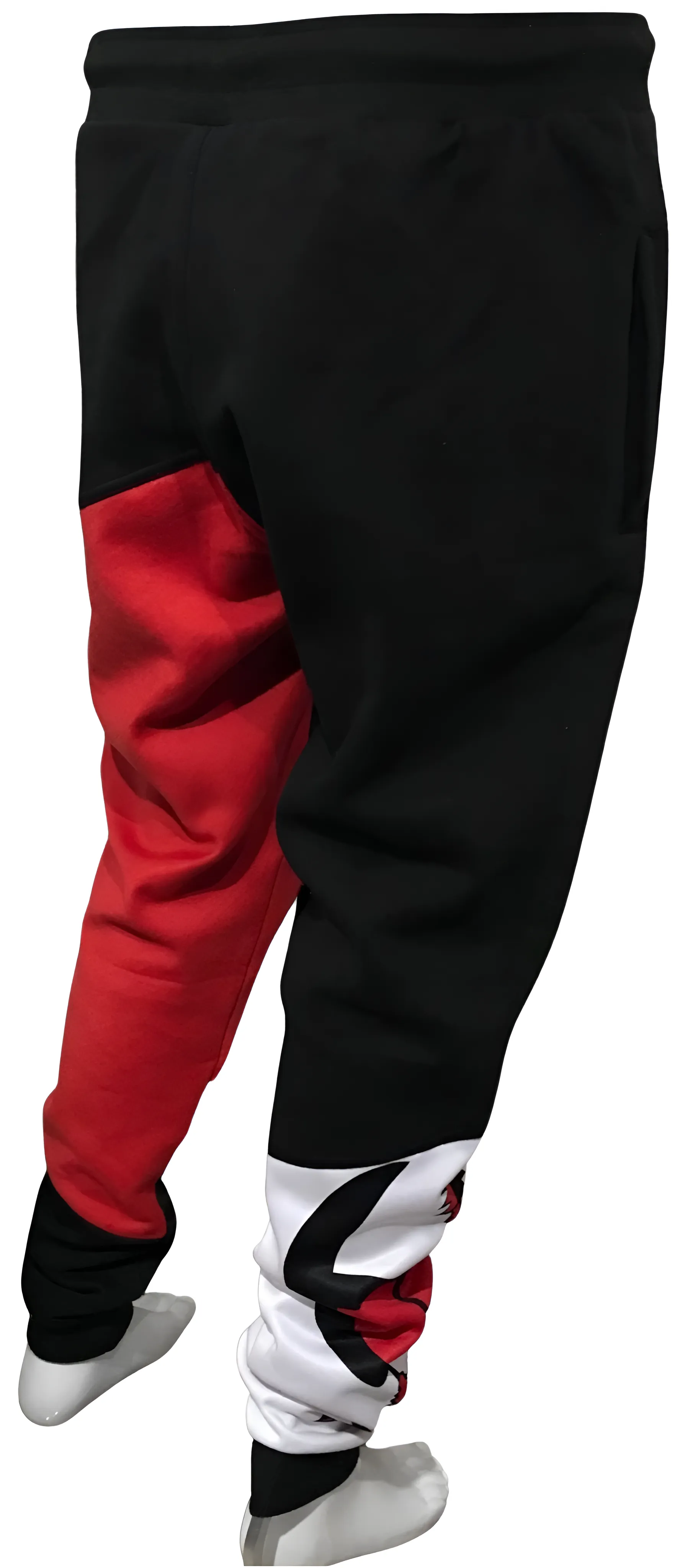 ^CHAMPION CHIEF^ (RED-MULTI) LUXURY JOGGER SWEATPANTS (CUT & SEW) (EMBROIDERED LOGO)