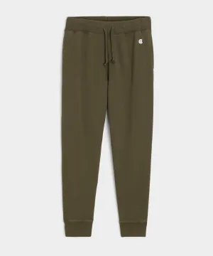 Champion Midweight Slim Jogger Sweatpant in Dark Moss