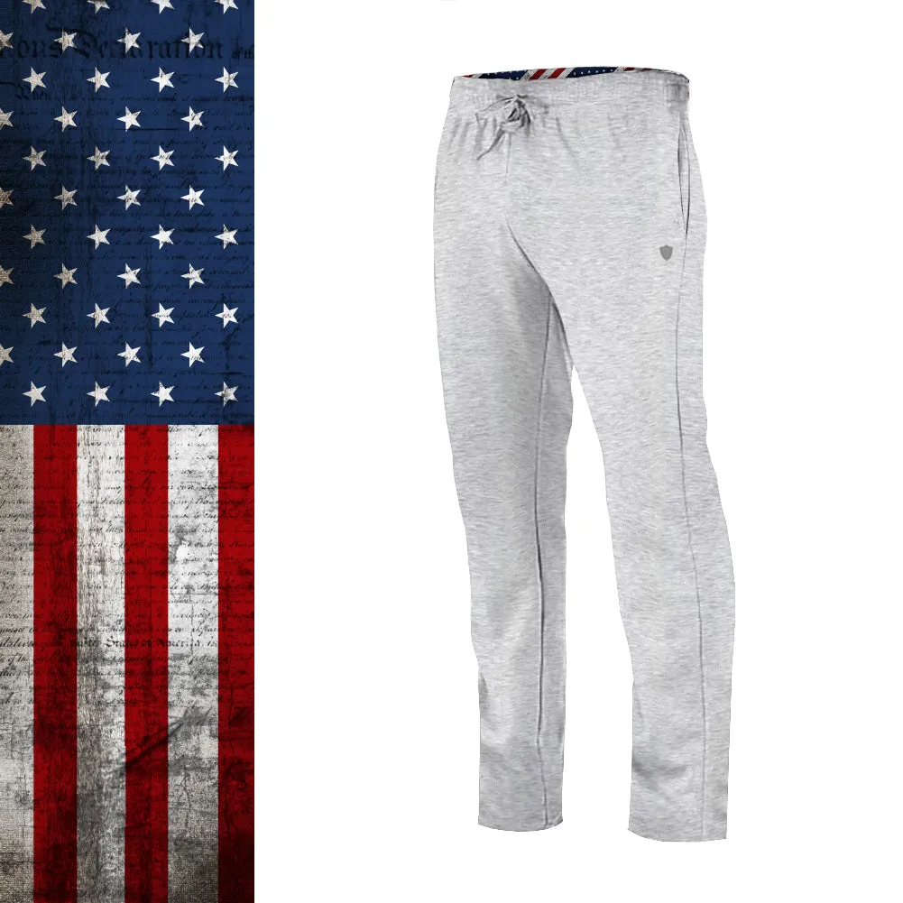 Classic Sweatpants | American Flag | Light Heather Grey