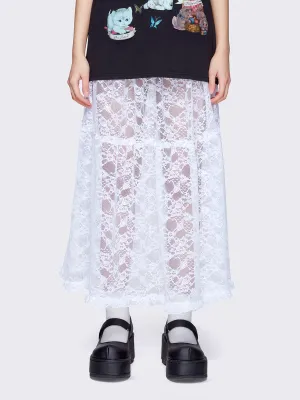 Cordelia Ruffled Lace Maxi Skirt