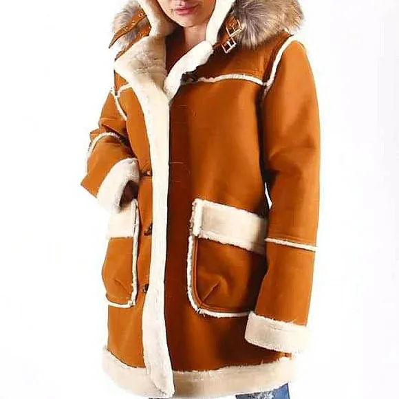 Dakoma Outerwear - Shearling Coat Timber