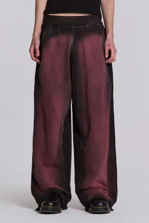 Deep Red Fade Baggy Monster Joggers