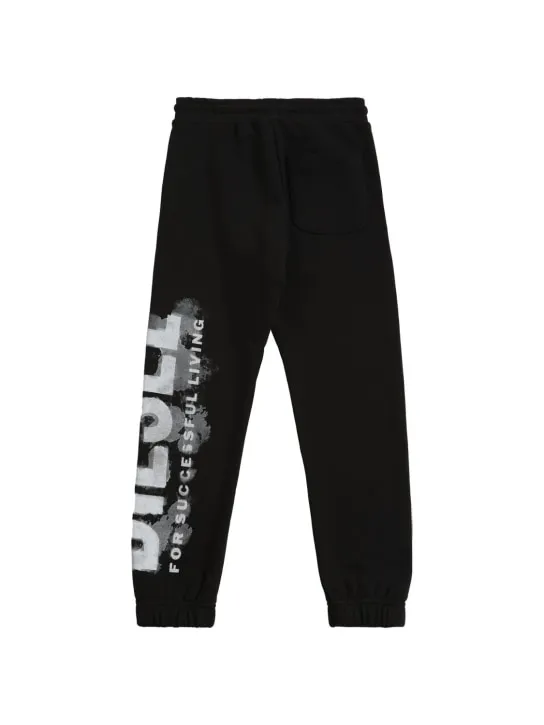 Diesel Kids   Rubberized logo cotton sweatpants 