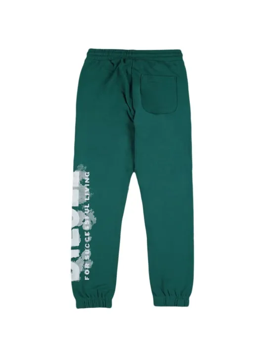 Diesel Kids   Rubberized logo cotton sweatpants 