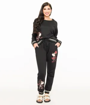 Disney Mickey Halloween collection by Unique Vintage Black Mickey Halloween Sweatpants