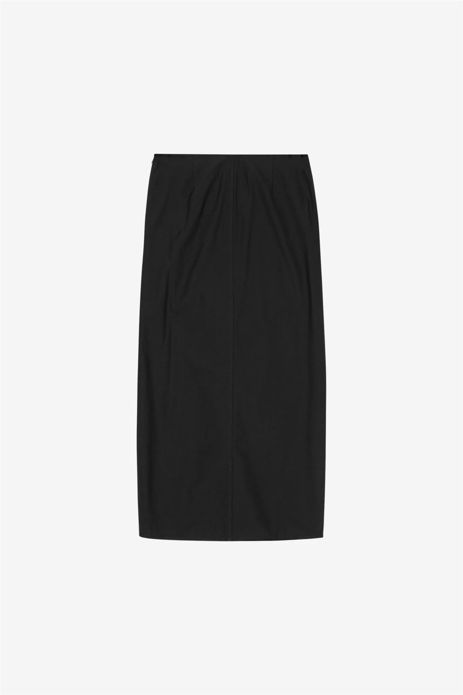 Drapey Melange Midi Skirt Black