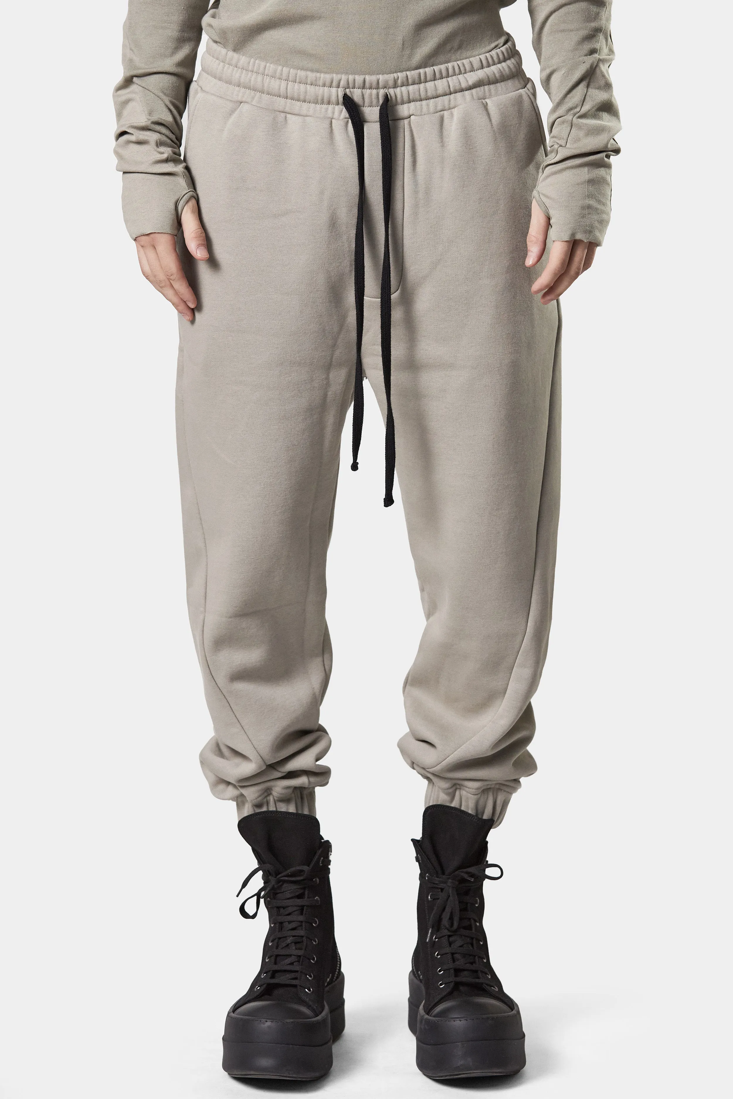 Drop crotch sweatpants, Beige