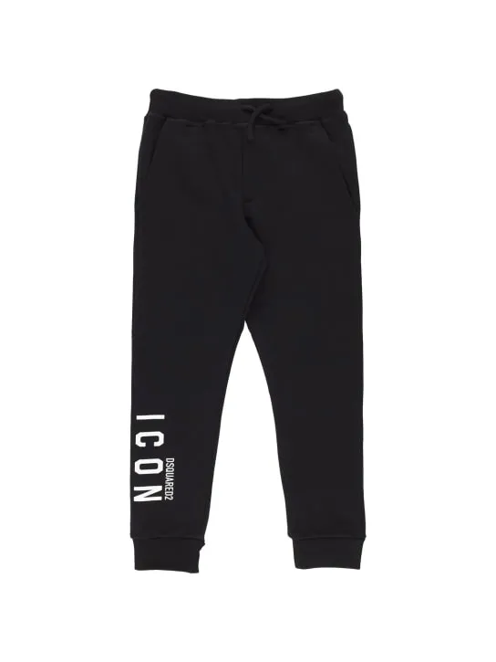 Dsquared2   Icon logo print cotton sweatpants 