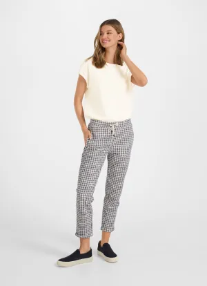 Eggshell Margie Check Sweatpants