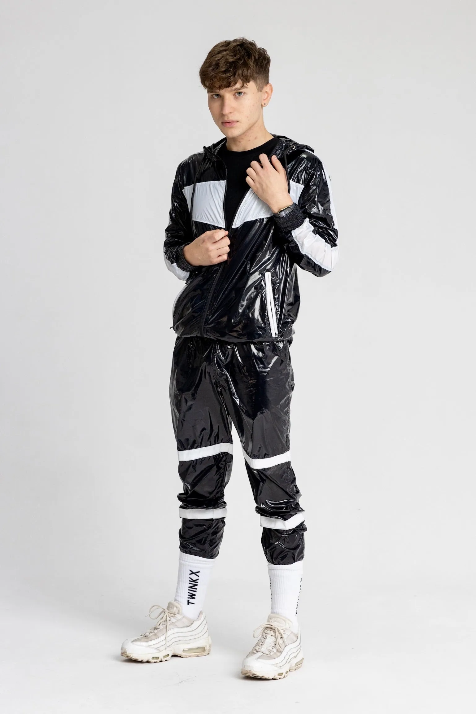 elite x night jacket I black/white I nylon