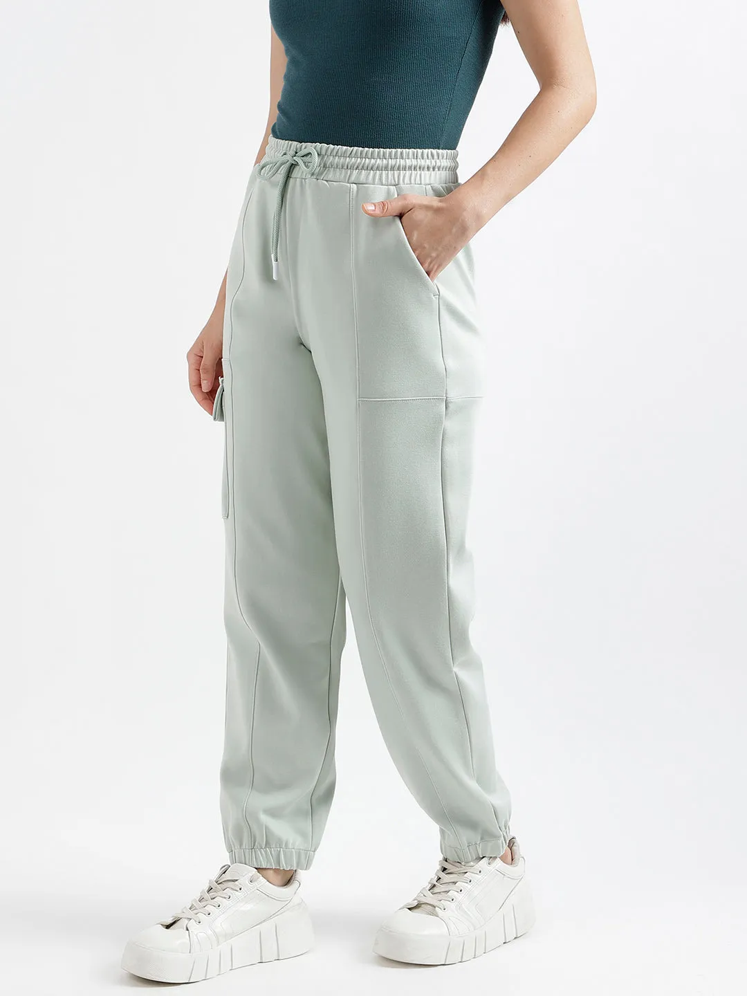 Elle Women Solid Relaxed Fit Sweatpant