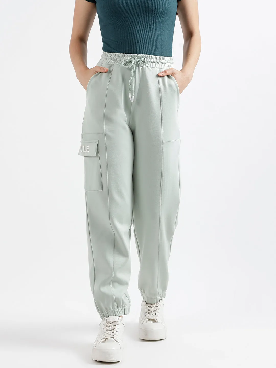 Elle Women Solid Relaxed Fit Sweatpant