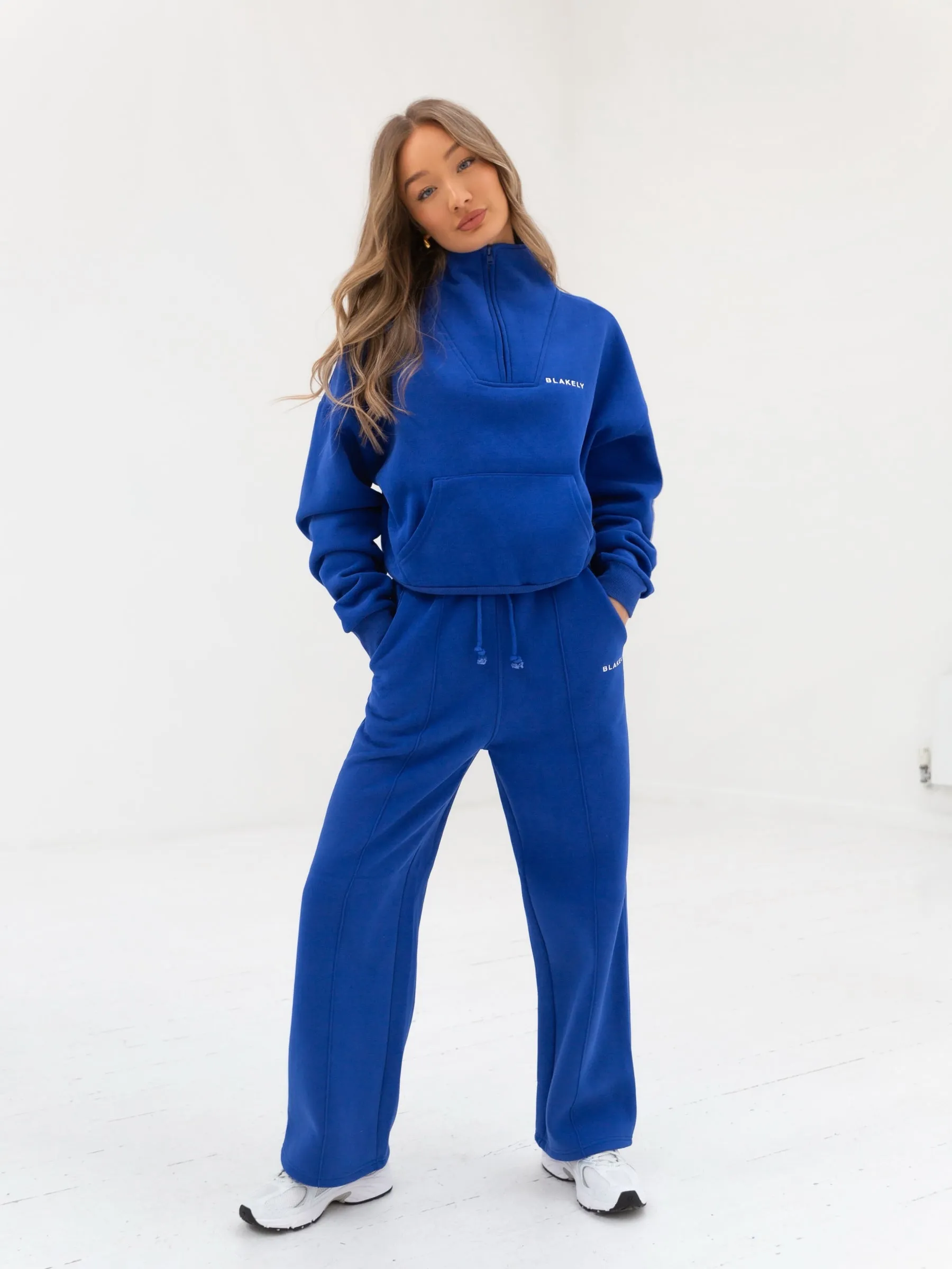 Everyday Wide Leg Sweatpants - Cobalt Blue