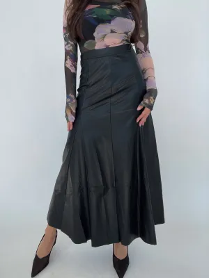 Faux Leather Maxi Skirt