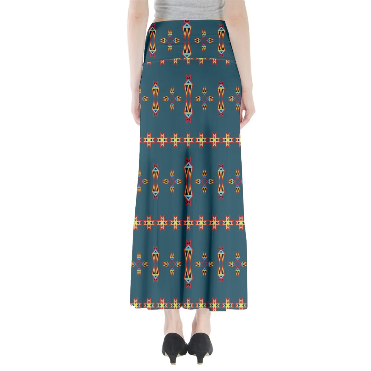 Four Directions Lodges Ocean Full Length Maxi Skirt