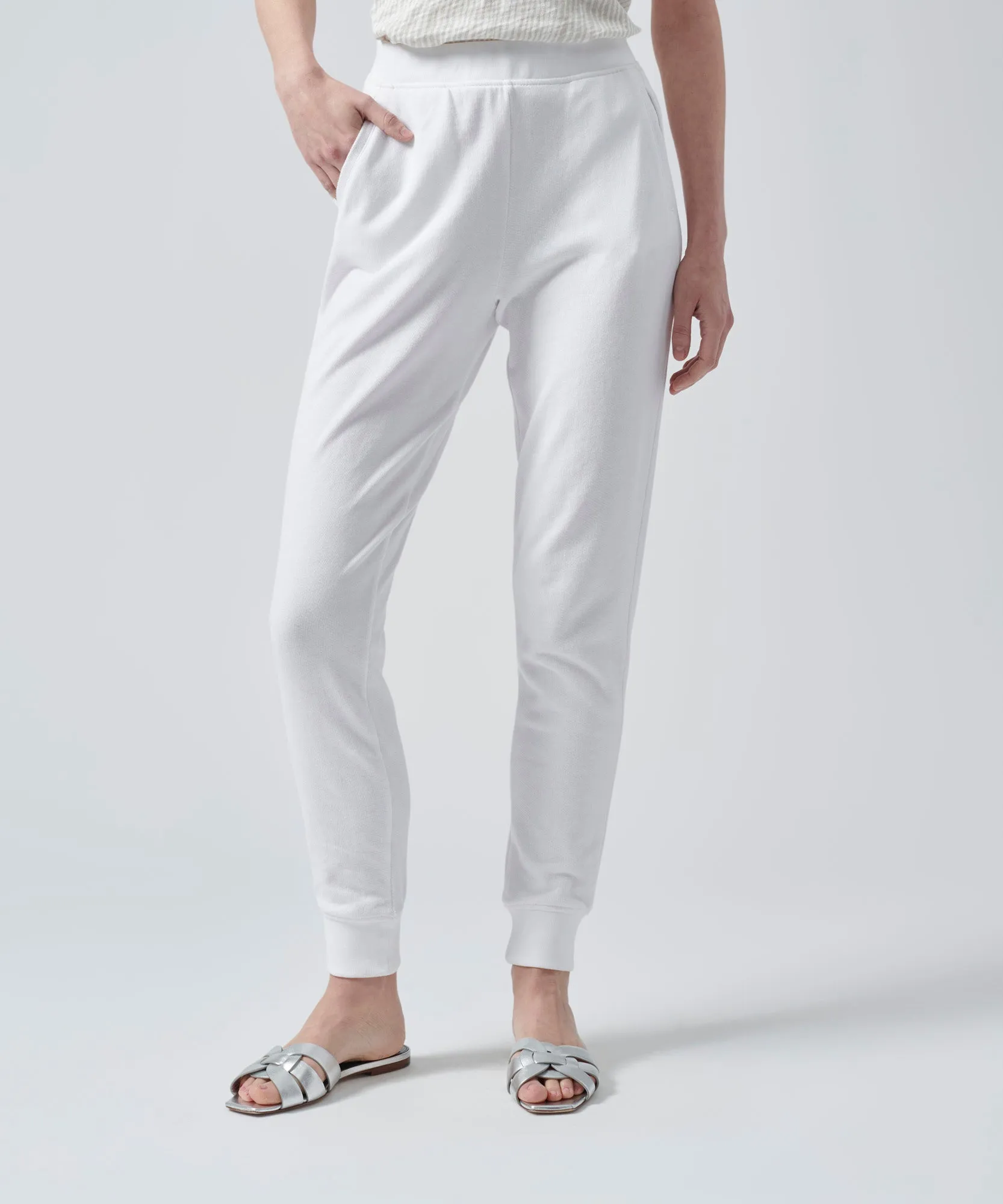 French Terry Sweatpants - White