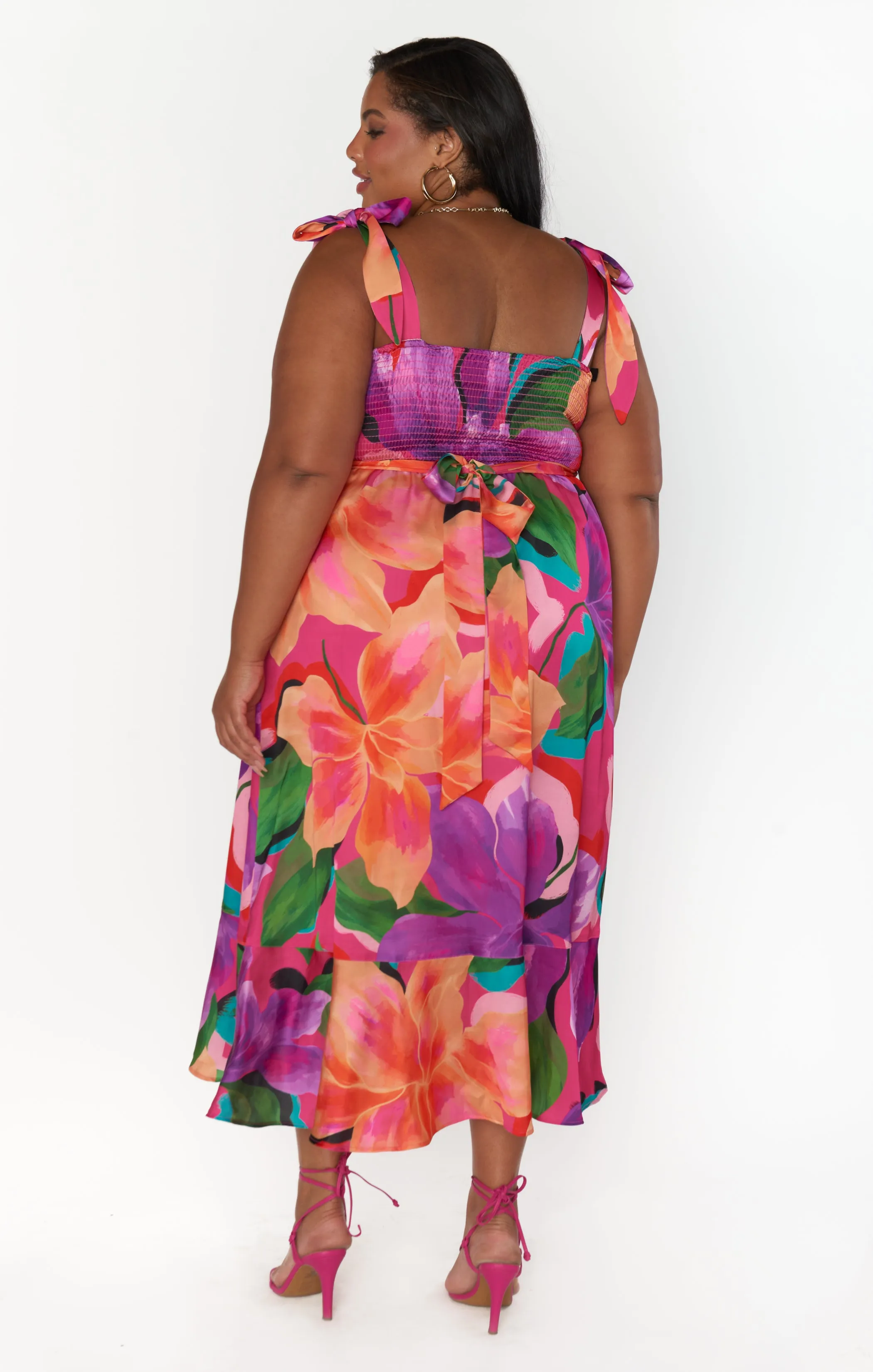 Garden Midi Dress ~ Water Lily