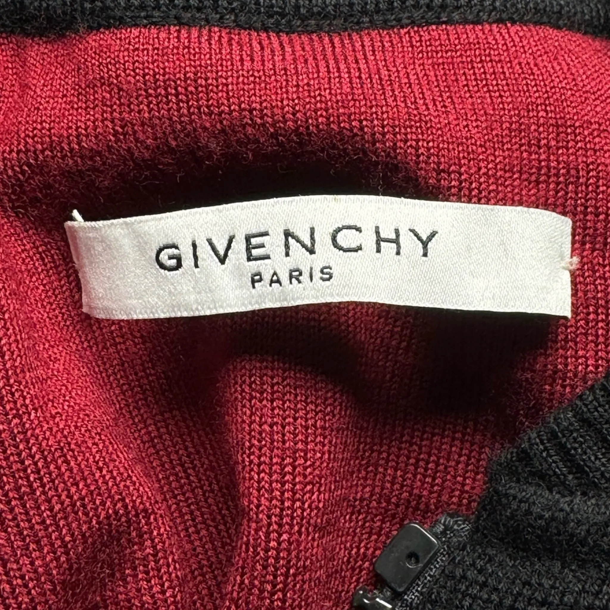 Givenchy Lightning Zip-Up Jacket Black Red Pre-Owned