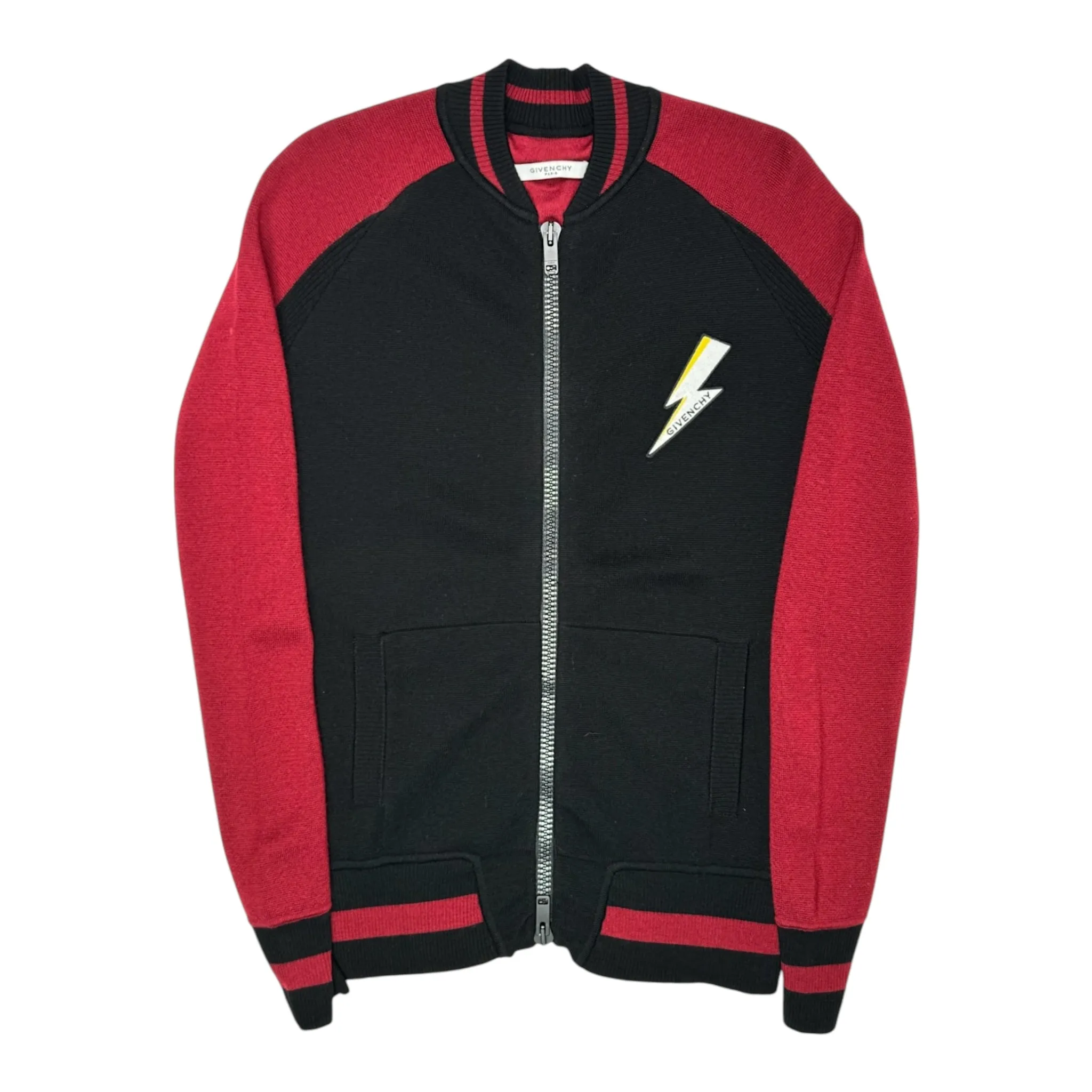 Givenchy Lightning Zip-Up Jacket Black Red Pre-Owned