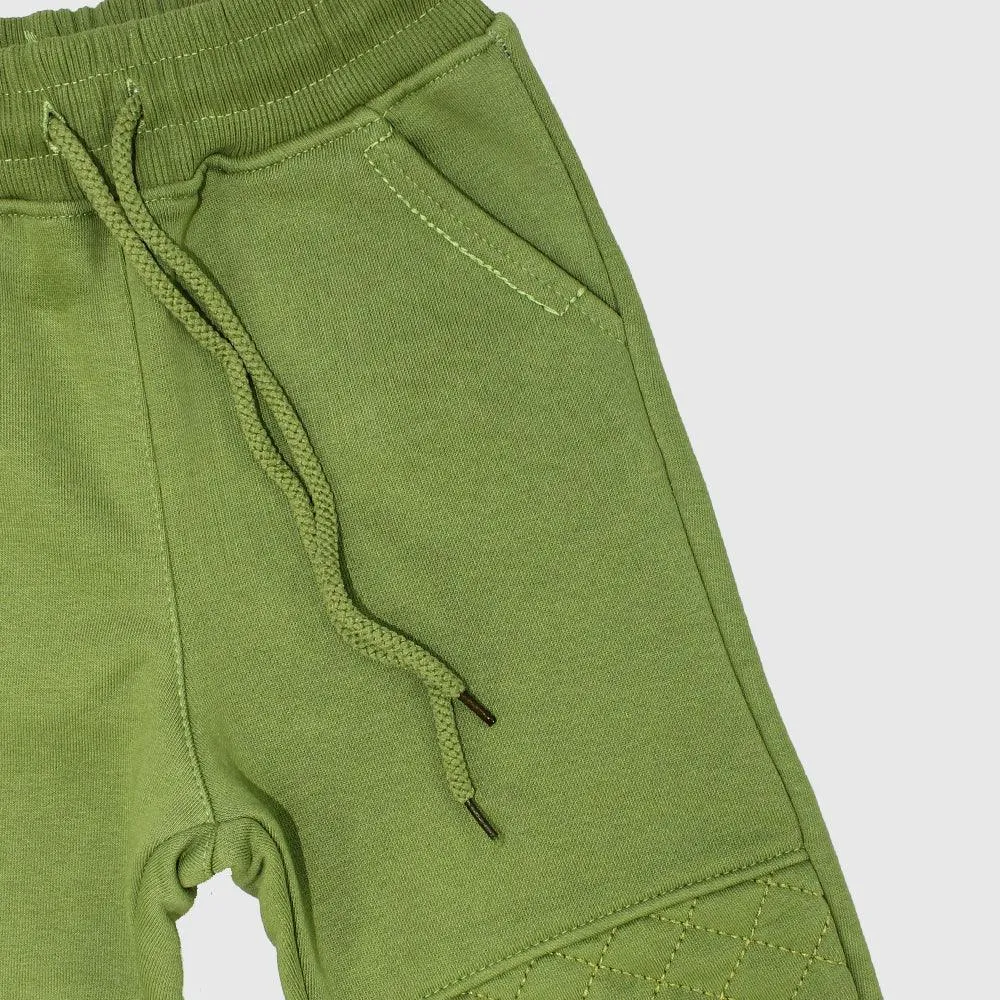 Green Fleeced Sweatpants