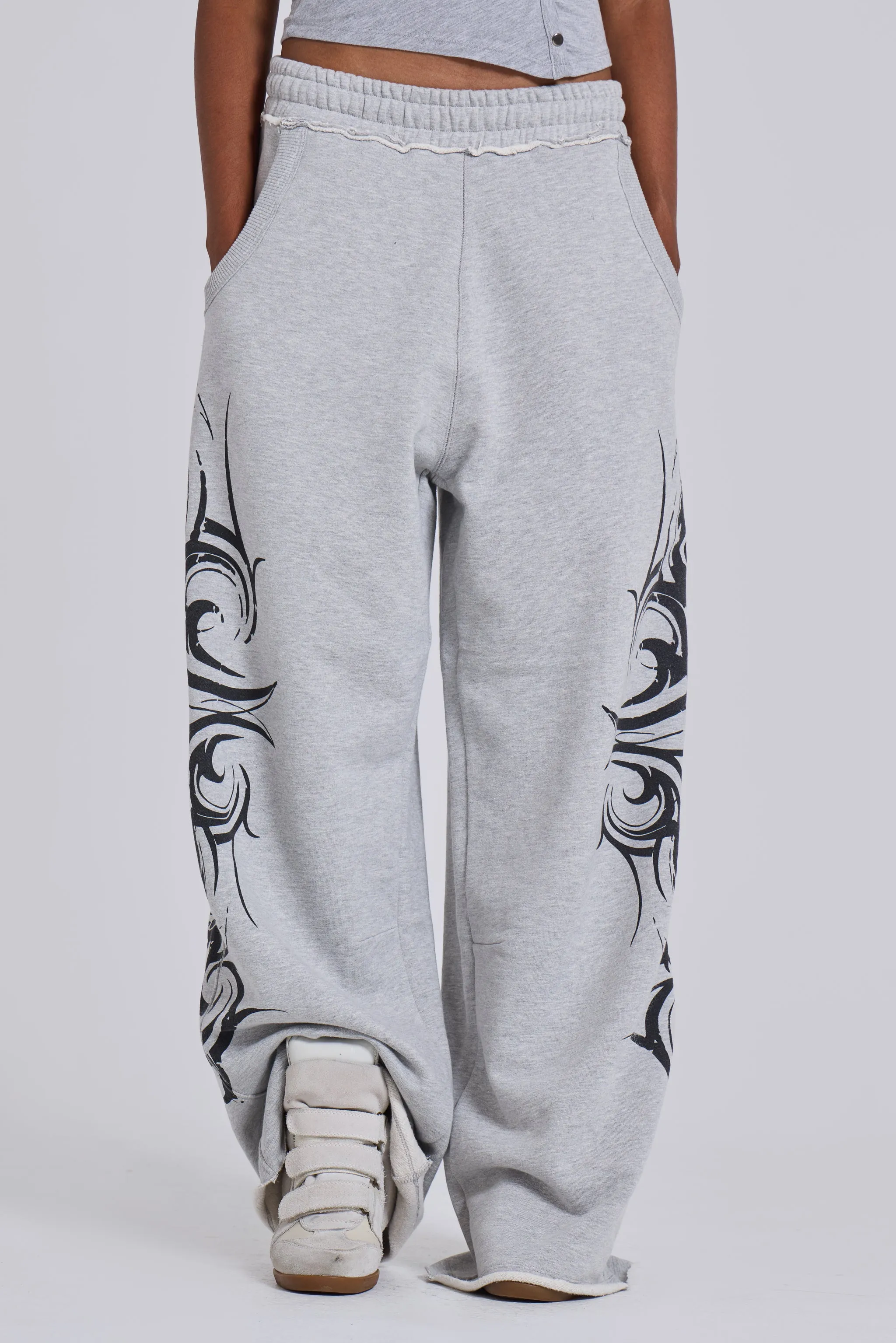 Grey Baggy Blade Joggers